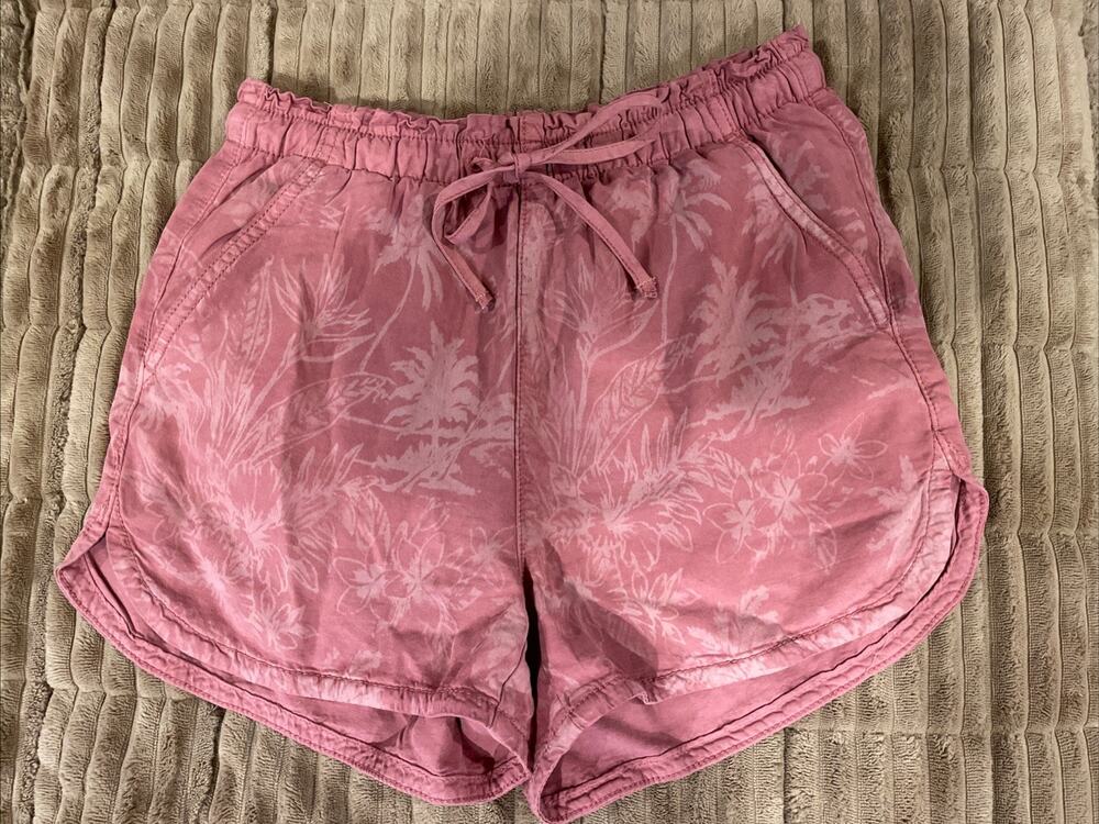 American Eagle Hi-Rise Shorts XS Pink Floral Lyocell Pull On short Tropical